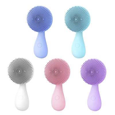 LDY 2019 Sonic Vibrating Deeply Cleaning Skin Silicone Waterproof Facial Cleansing Brush