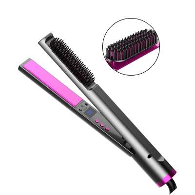 LDY  Beauty care product USB rechargeable Cordless hair straightener brush and hair comb to straightener hair care