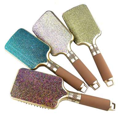 New professional hair brushes handmade inlaid crystal hair brushes for women curly hair brushes