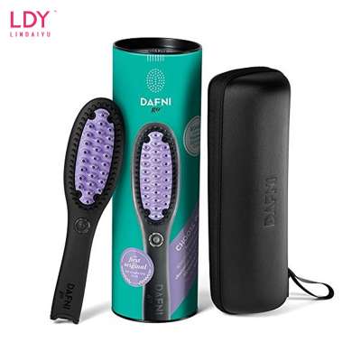 LDY wholesale professional digital ceramic hair straightener brush electric straightening irons straight steam comb